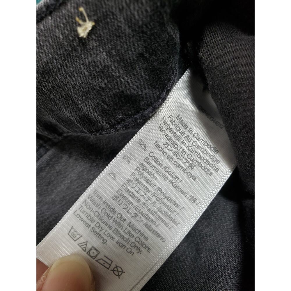 Madewell Jeans Size 33 Womens Black Stretch Pants Dark Denim Mid Rise Skinny - Picture 5 of 13